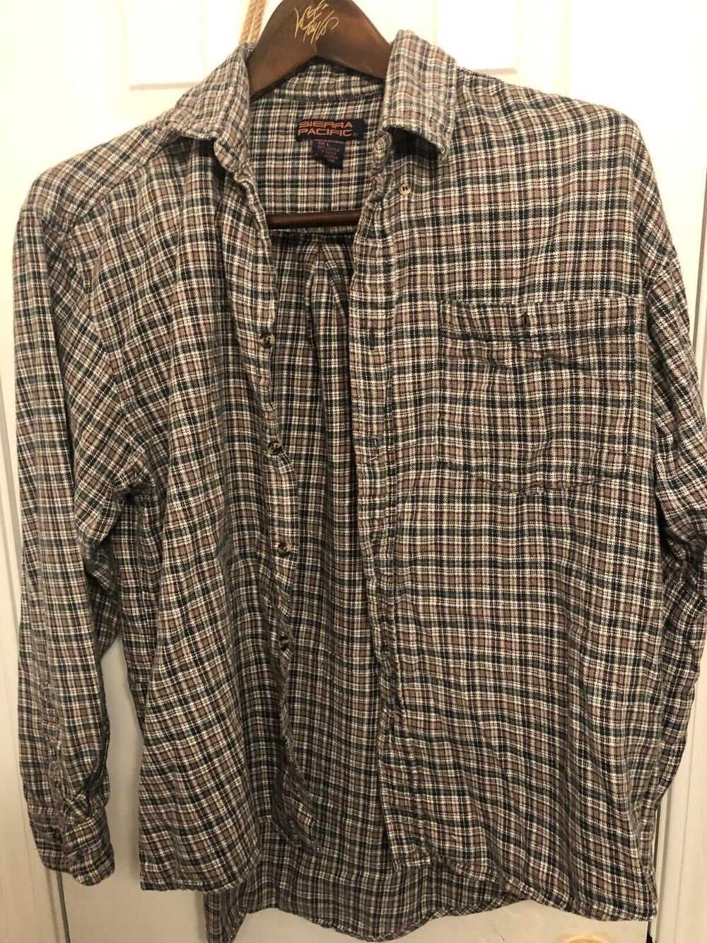 Sierra‎ Pacific Shirt Large Long sleeve Multicolor 100% Cotton